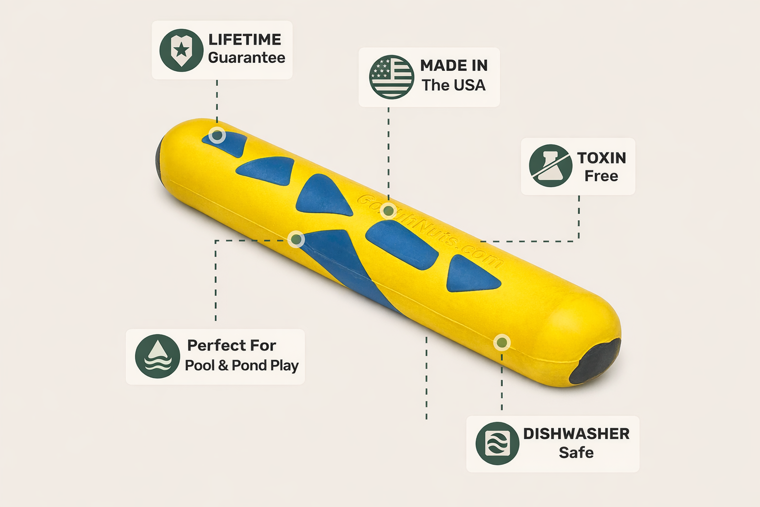 Goughnuts Water Stick | Floating Fetch Toy For Water Play