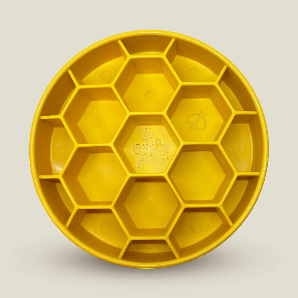 SodaPup Honeycomb eBowl® Slow Feeder & Enrichment Dog Bowl