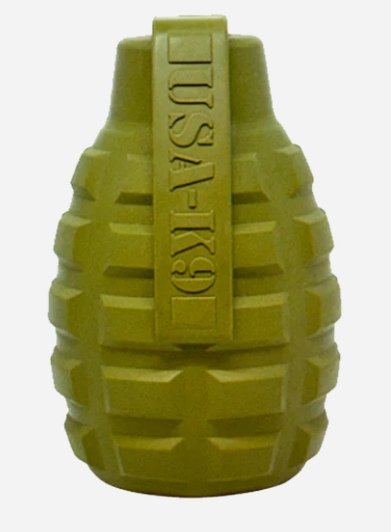 SodaPup Grenade Treat-Dispensing Dog Toy for Power Chewers