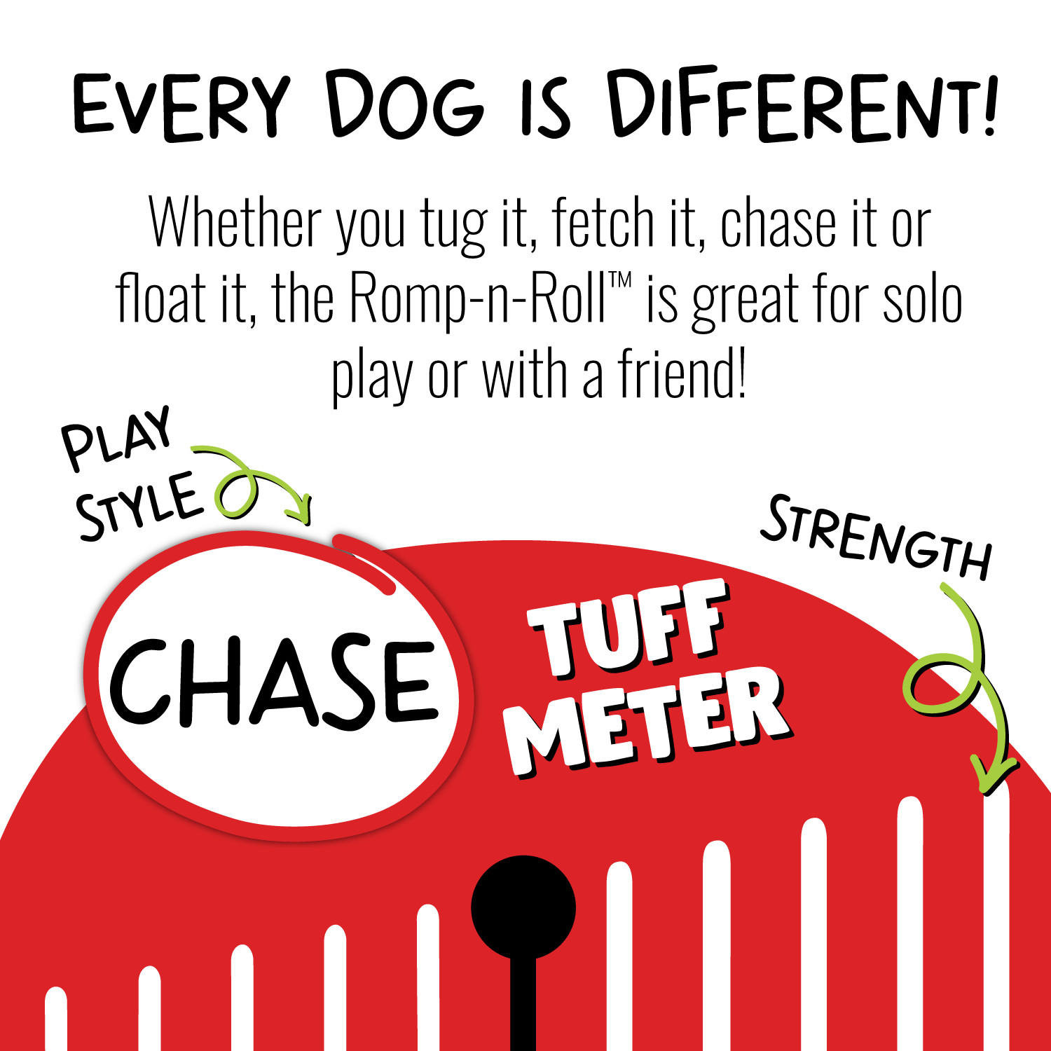 Jolly Pets Romp-n-Roll Fetch & Tug Dog Toy