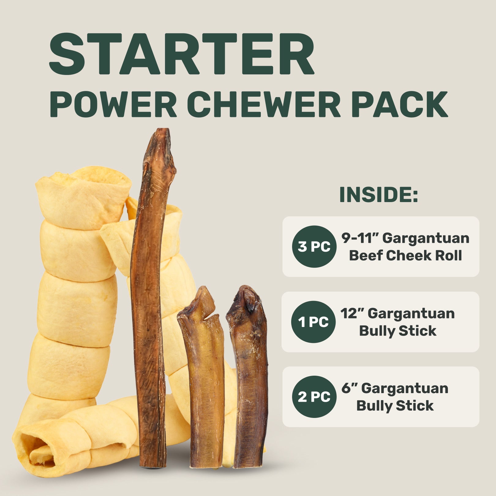 Rugged Dog Power Chewer Starter Pack