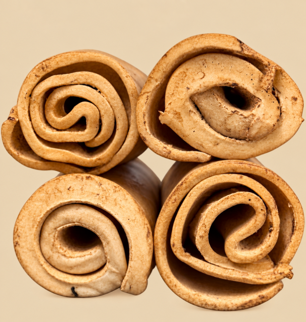 5" Hickory BBQ Beef Cheek Rolls | Rawhide-Free Dog Chews