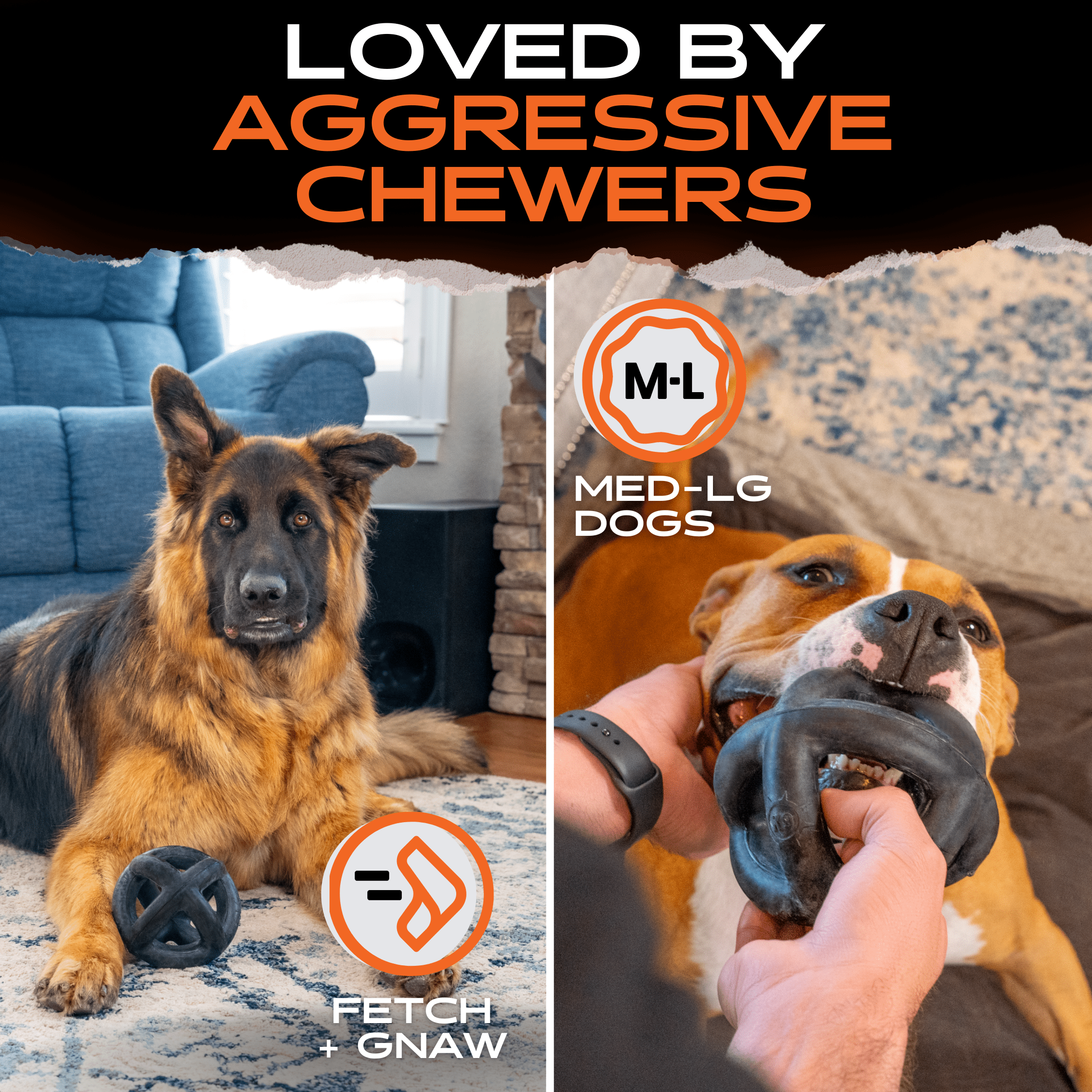 Monster K9 Ring Ball for Aggressive & Power Chewers