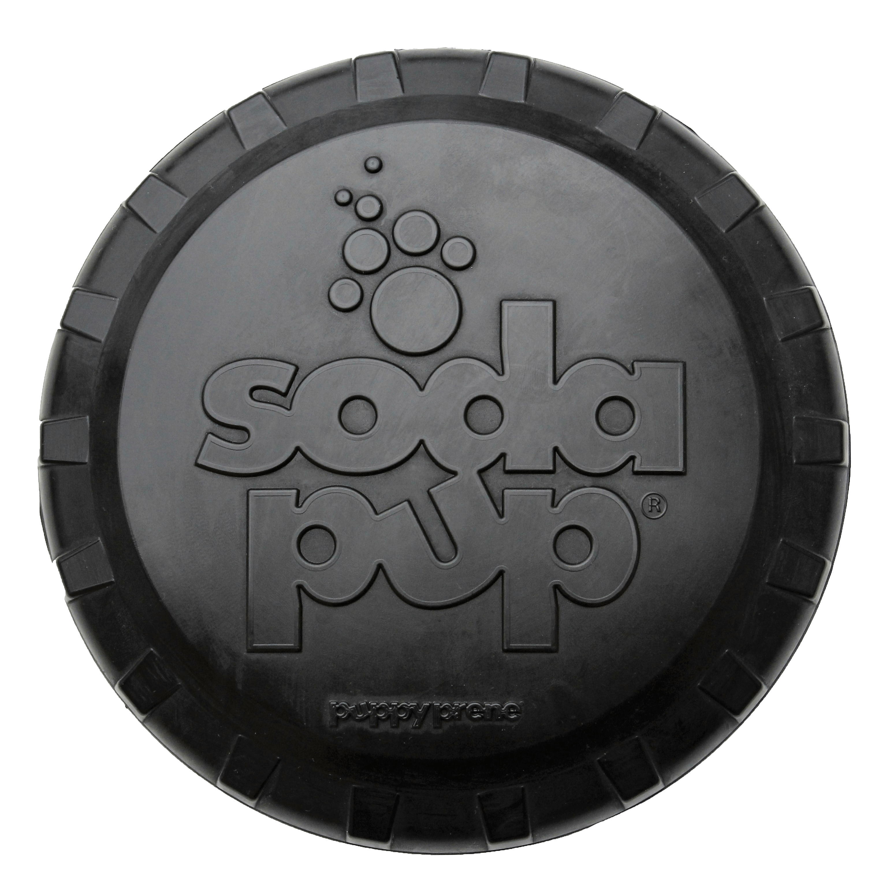 Magnum Bottle Top Flyer Rubber Frisbee Dog Toy for Power Chewers