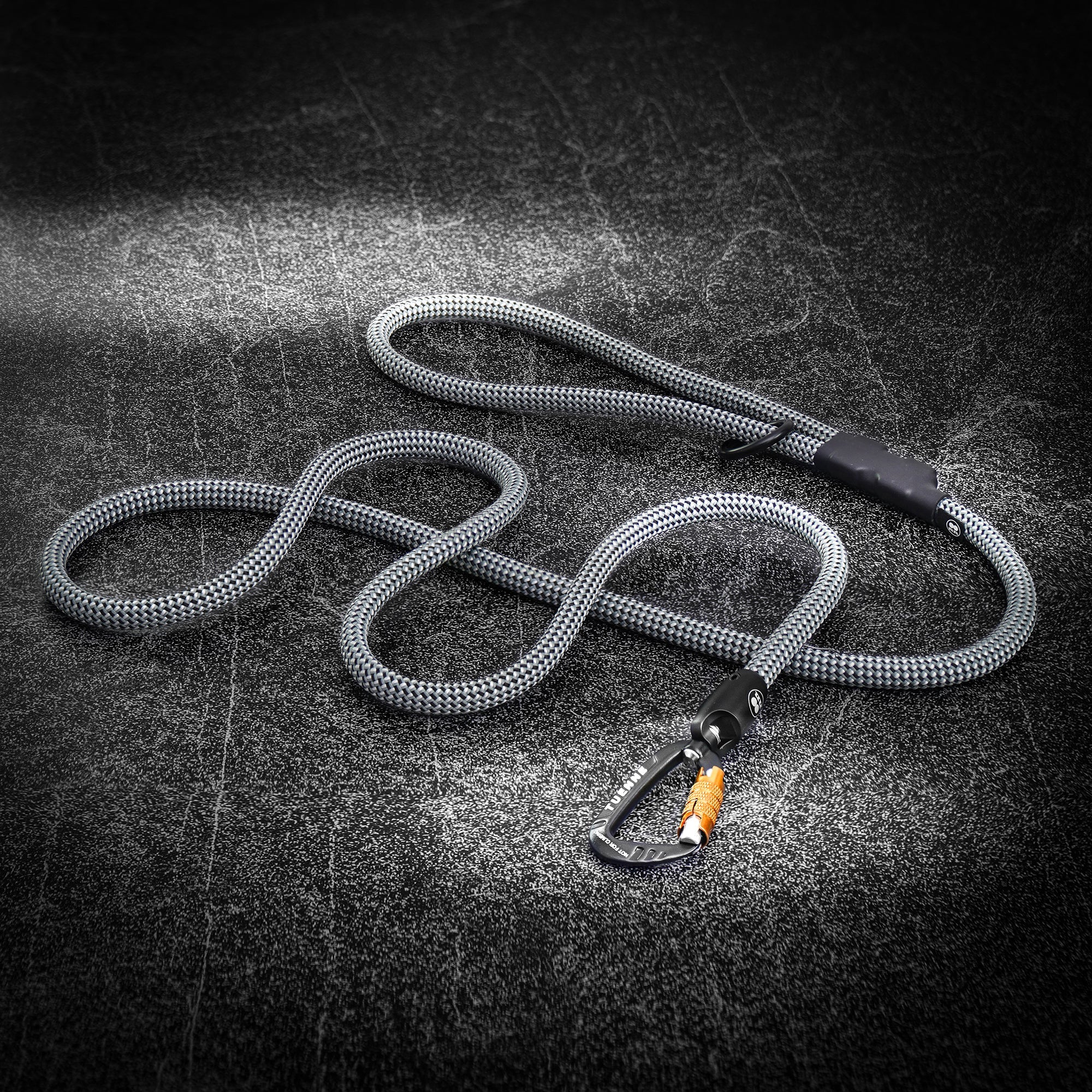 Customizable Boulder Hybrid Rope Dog Leash | Swiveling Carabiner | Tuenne