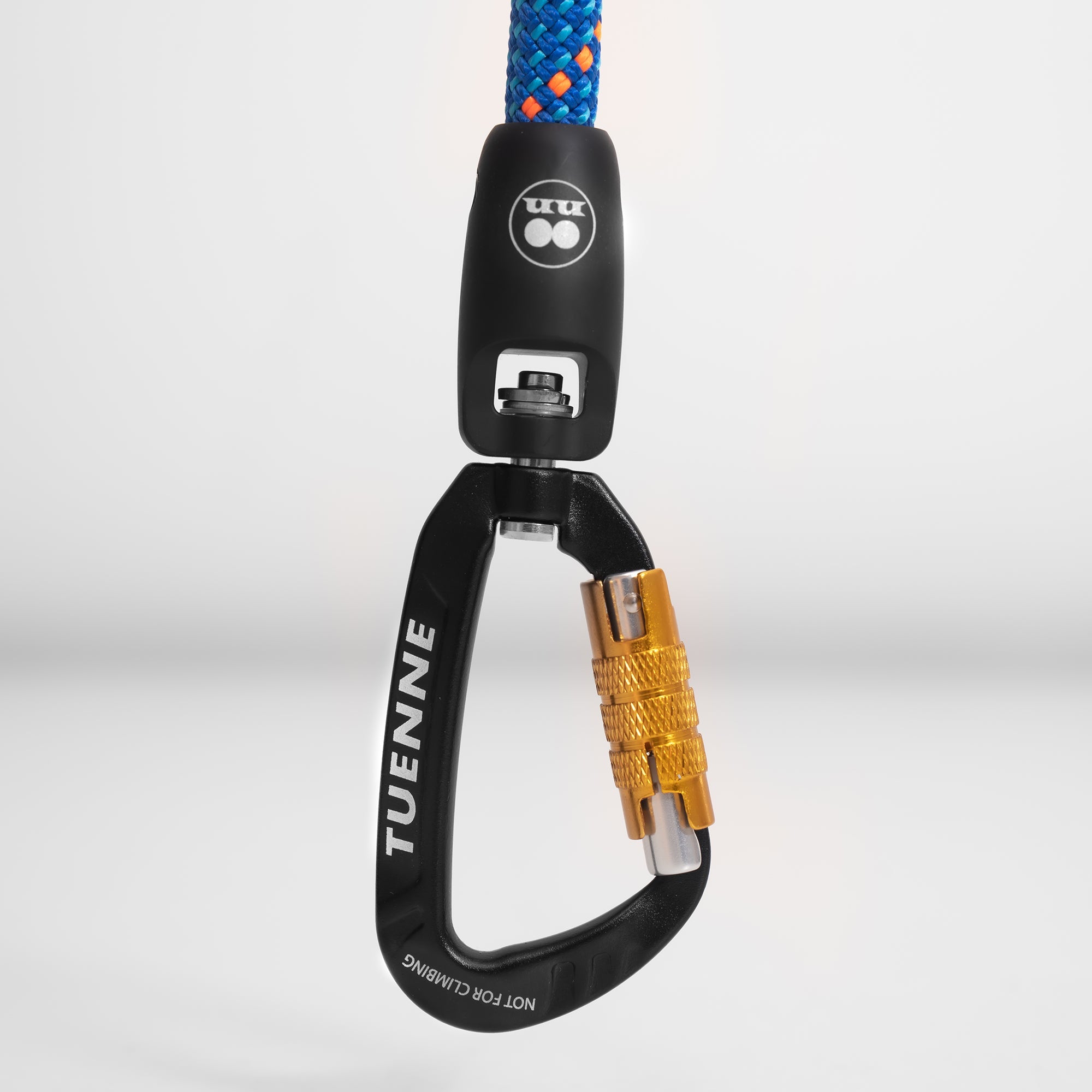 Customizable Boulder Hybrid Rope Dog Leash | Swiveling Carabiner | Tuenne