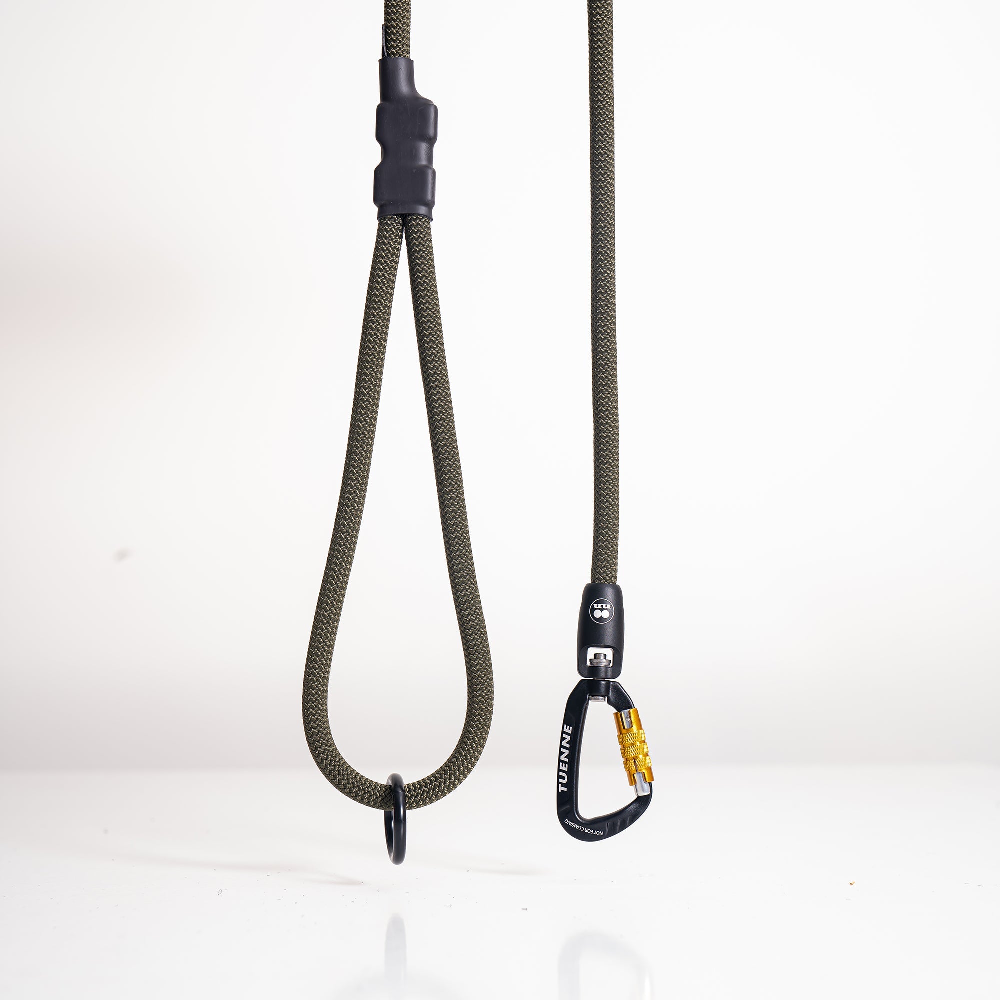 Customizable Boulder Hybrid Rope Dog Leash | Swiveling Carabiner | Tuenne