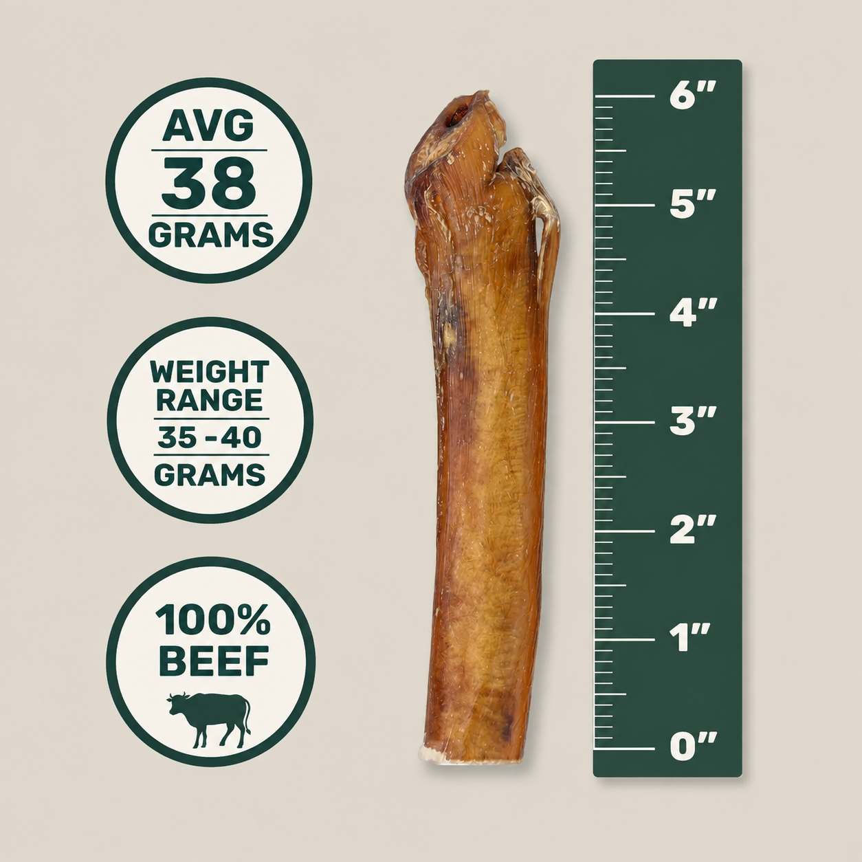 Gargantuan 6” Bully Sticks (3-Pack) for Power Chewers