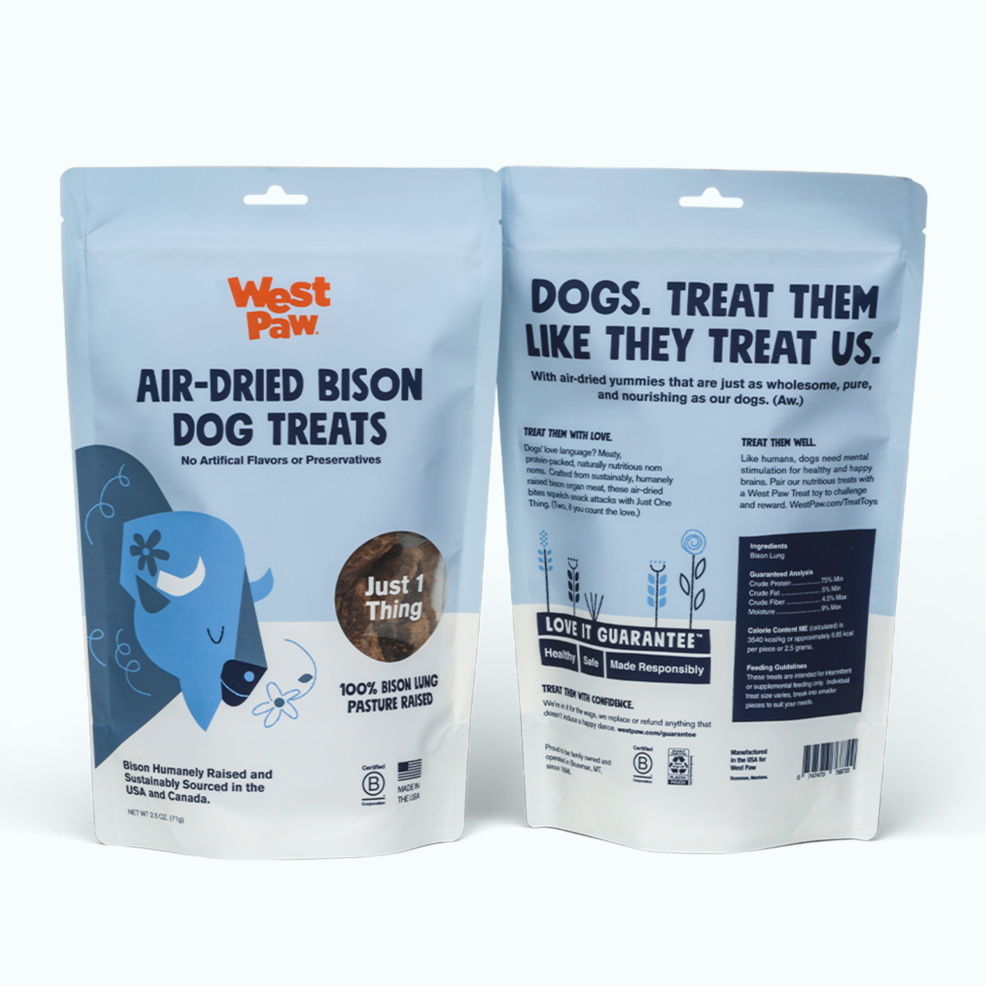 Air-Dried Bison Lung Dog Treats