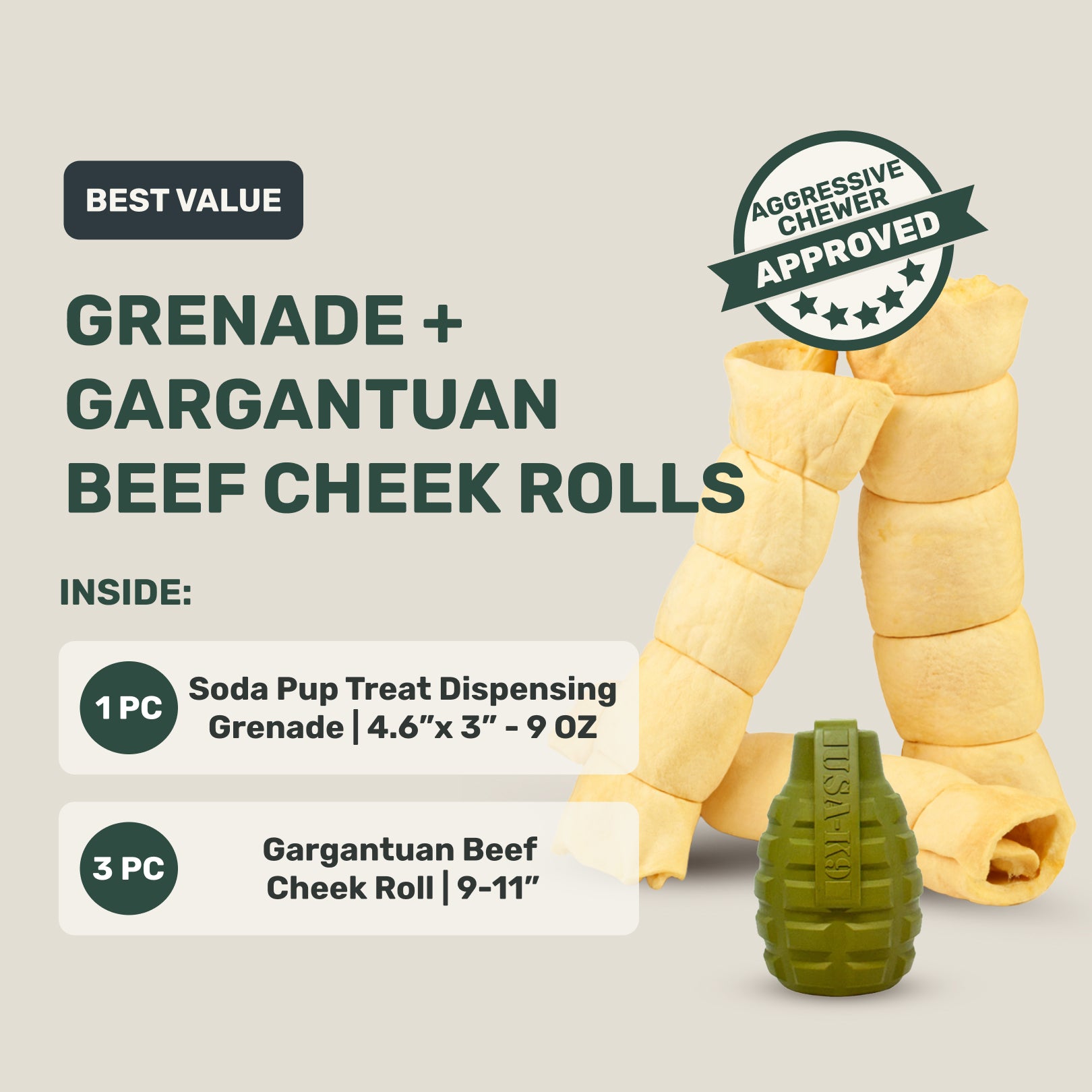 Grenade + Cheek Roll (3-Pack)