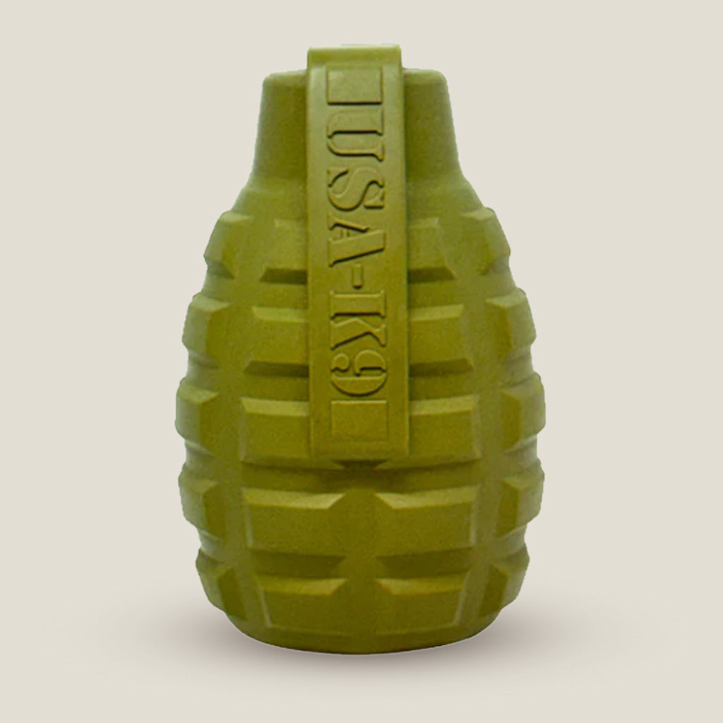 SodaPup Grenade Treat-Dispensing Dog Toy for Power Chewers
