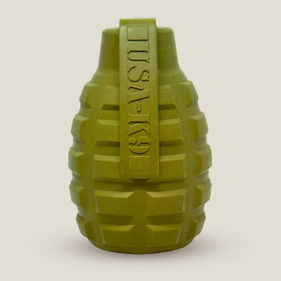 SodaPup Grenade Treat-Dispensing Dog Toy for Power Chewers