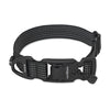 Black Rugged Dog Company magnetic dog collar with reflective stitching and aluminum D-ring