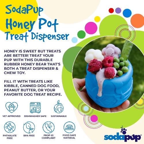 SodaPup XL Honey Pot eCup® Treat Dispensing Toy for Power Chewers