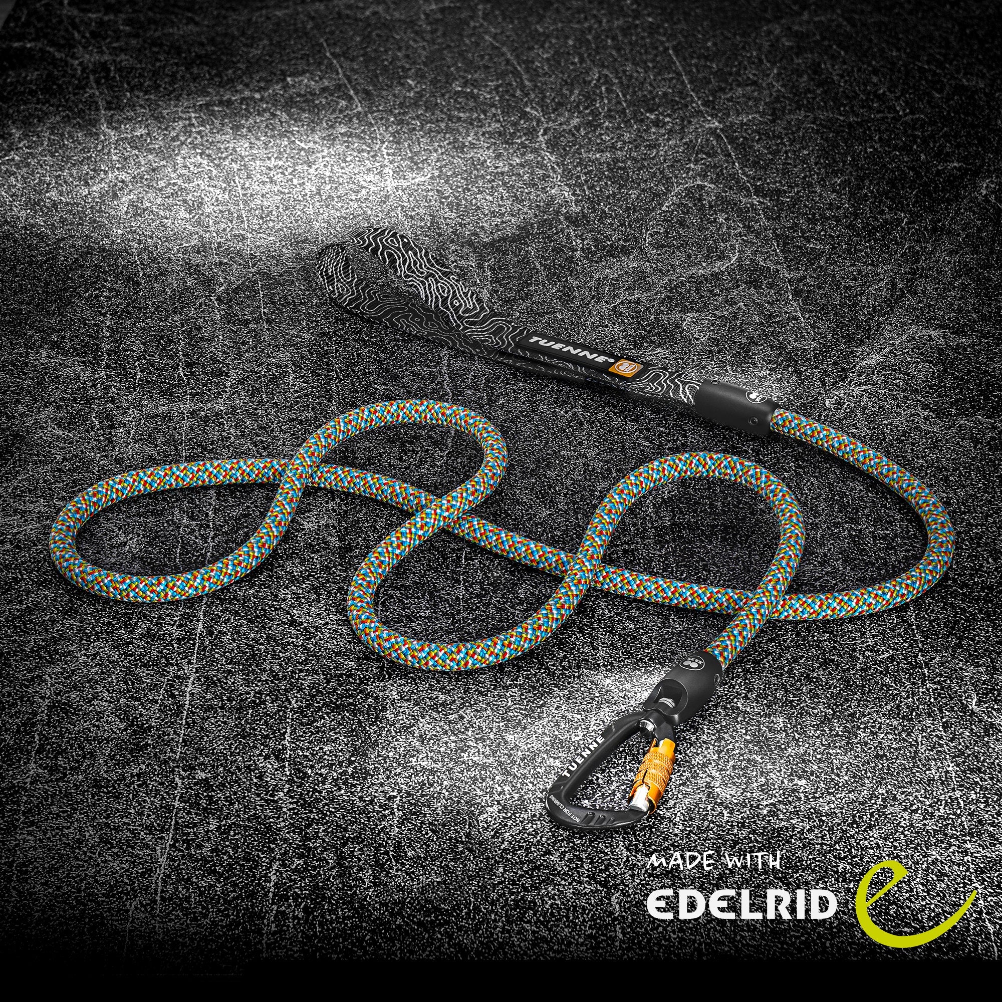 Eco-Friendly Dog Leash – Bluesign® Certified Rope with Auto-Locking Carabiner | 9.6mm | Tuenne