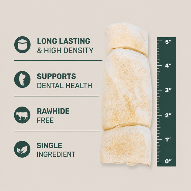 5" Beef Cheek Rolls | Rawhide-Free Dog Chews